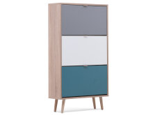 Schuhkipper >Visby< in Sonoma-Eiche - 70x127x24cm (BxHxT)