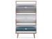 Schuhkipper >Visby< in Sonoma-Eiche - 70x127x24cm (BxHxT)