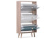 Schuhkipper >Visby< in Sonoma-Eiche - 70x127x24cm (BxHxT)