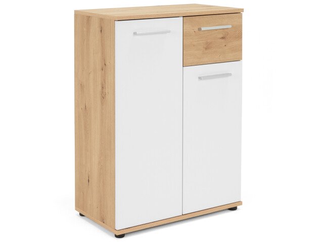 Kommode >Jacklin I< in Artisan-Eiche - 60x85x35cm (BxHxT)