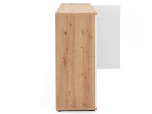 Sideboard >Jacklin< in Artisan Eiche Weiß - 120x85x35cm (BxHxT)