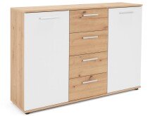 Sideboard >Jacklin< in Artisan Eiche Weiß -...