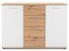 Sideboard >Jacklin< in Artisan Eiche Weiß - 120x85x35cm (BxHxT)