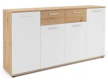 Sideboard >Jacklin< in Artisan Eiche Weiß -...