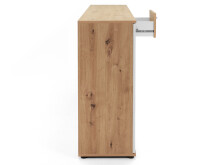 Sideboard >Jacklin< in Artisan Eiche Weiß - 160x85x35cm (BxHxT)