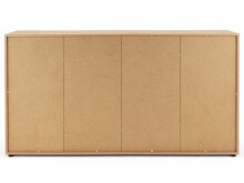 Sideboard >Jacklin< in Artisan Eiche Weiß - 160x85x35cm (BxHxT)