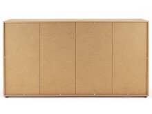Sideboard >Jacklin< in Artisan Eiche Weiß - 160x85x35cm (BxHxT)