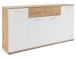 Sideboard >Jacklin< in Artisan Eiche Weiß - 160x85x35cm (BxHxT)