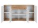 Sideboard >Jacklin< in Artisan Eiche Weiß - 160x85x35cm (BxHxT)