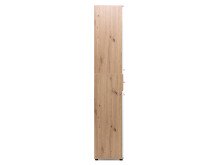 Schuhschrank >Jacklin I< in Artisan-Eiche Weiß - 70x185x35cm (BxHxT)