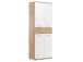 Schuhschrank >Jacklin I< in Artisan-Eiche Weiß - 70x185x35cm (BxHxT)