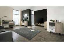 TV-Board >Oklahoma< in Grey Craft Oak Nachbildung - 160x53x35cm (BxHxT)