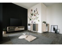 TV-Board >Oklahoma< in Grey Craft Oak Nachbildung - 160x53x35cm (BxHxT)