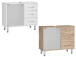 Waschbeckenunterschrank >Lancaster< in  aus Kunststoff - 66x58x30cm (BxHxT)