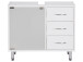 Waschbeckenunterschrank >Lancaster< in Weiß aus Kunststoff - 66x58x30cm (BxHxT)