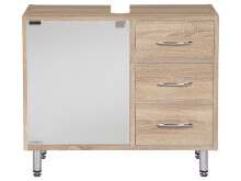 Waschbeckenunterschrank >Lancaster< in Sonoma Eiche - 66x58x30 (BxHxT)