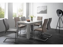 Esstisch >Naperville< in Strukturbeton Nachbildung - 138x74x80cm (BxHxT)