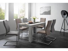 Esstisch >Naperville< in Strukturbeton Nachbildung - 138x74x80cm (BxHxT)