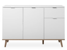 Kommode >Dalarna< in Weiß aus Metall - 120x85x40cm (BxHxT)