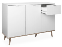 Kommode >Dalarna< in Weiß aus Metall - 120x85x40cm (BxHxT)