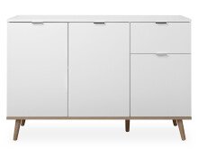 Kommode >Dalarna< in Weiß aus Metall - 120x85x40cm (BxHxT)