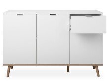 Kommode >Dalarna< in Weiß aus Metall - 120x85x40cm (BxHxT)