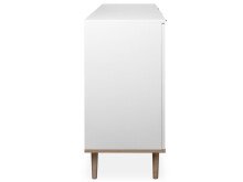 Kommode >Dalarna< in Weiß aus Metall - 120x85x40cm (BxHxT)