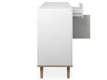 Kommode >Dalarna< in Weiß aus Metall - 120x85x40cm (BxHxT)