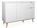 Kommode >Dalarna< in Weiß aus Metall - 120x85x40cm (BxHxT)