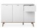 Kommode >Dalarna< in Weiß aus Metall - 120x85x40cm (BxHxT)