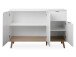 Kommode >Dalarna< in Weiß aus Metall - 120x85x40cm (BxHxT)