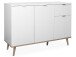 Kommode >Dalarna< in Weiß aus Metall - 120x85x40cm (BxHxT)