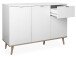 Kommode >Dalarna< in Weiß aus Metall - 120x85x40cm (BxHxT)