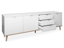 Sideboard >Dalarna< in Weiß aus Metall - 200x68x40cm (BxHxT)