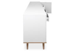Sideboard >Dalarna< in Weiß aus Metall - 200x68x40cm (BxHxT)