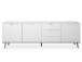 Sideboard >Dalarna< in Weiß aus Metall - 200x68x40cm (BxHxT)