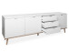 Sideboard >Dalarna< in Weiß aus Metall - 200x68x40cm (BxHxT)