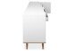 Sideboard >Dalarna< in Weiß aus Metall - 200x68x40cm (BxHxT)