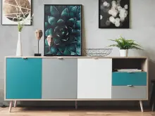 Sideboard >Visby< in Sonoma-Eiche - 180x71x40cm...