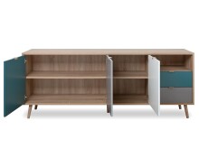 Sideboard >Visby< in Sonoma-Eiche - 180x71x40cm (BxHxT)