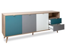 Sideboard >Visby< in Sonoma-Eiche - 180x71x40cm (BxHxT)