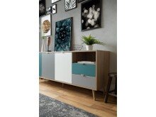 Sideboard >Visby< in Sonoma-Eiche - 180x71x40cm (BxHxT)