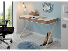 Schreibtisch >Buffalo I< in Eiche aus Metall - 120x75x60cm (BxHxT)