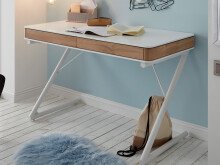 Schreibtisch >Buffalo I< in Eiche aus Metall -...