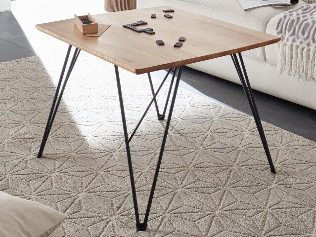 Couchtisch >Cincinnati< in Asteiche geölt aus Metall - 60x46x60cm (BxHxT)