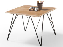 Couchtisch >Cincinnati< in Asteiche geölt aus Metall - 60x46x60cm (BxHxT)
