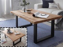 Couchtisch >Henderson I< in Schwarz aus Metall -...