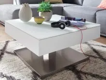 Couchtisch >Marcie< in Weiß matt aus MDF -...