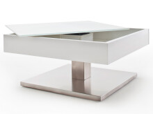 Couchtisch >Marcie< in Weiß matt aus MDF - 75x38x75cm (BxHxT)