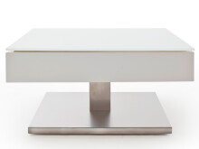 Couchtisch >Marcie< in Weiß matt aus MDF - 75x38x75cm (BxHxT)